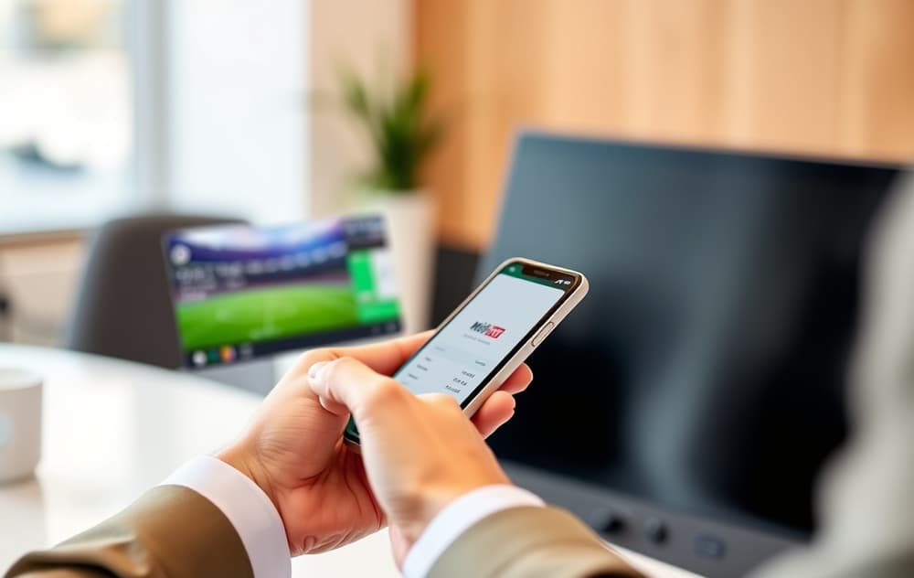 Person som betaler med MiFinity på en bettingside