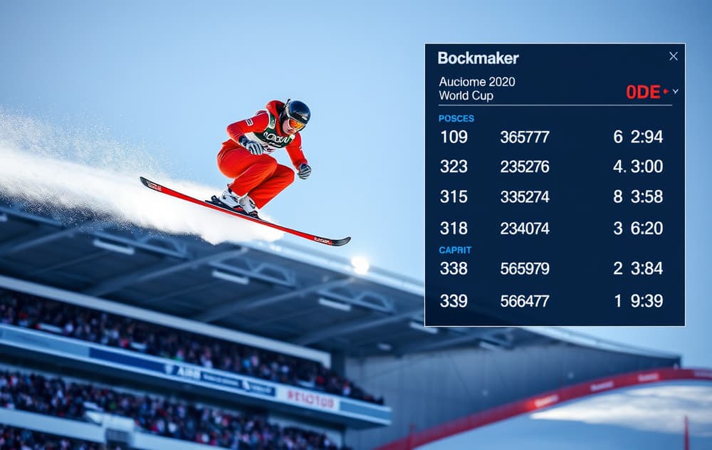 Skihopper i lufta med odds-grafikk live